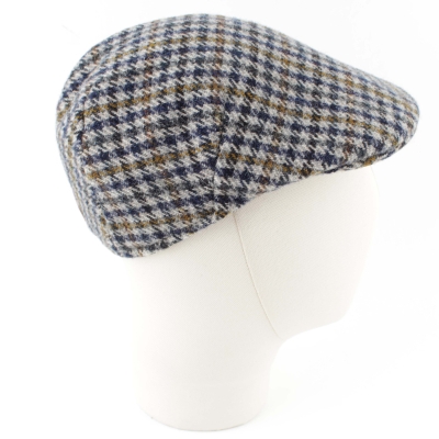 Мъжки вълнен каскет JailJam JA4706, Сиво-син пепит