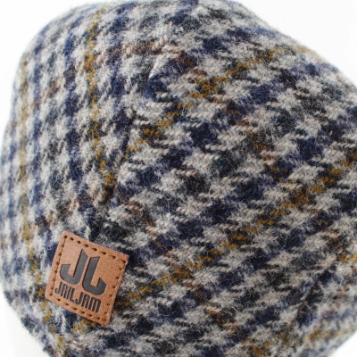 Мъжки вълнен каскет JailJam JA4706, Сиво-син пепит