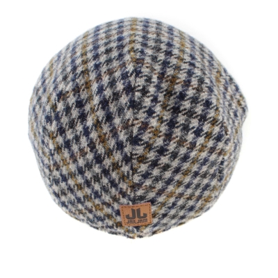 Мъжки вълнен каскет JailJam JA4706, Сиво-син пепит