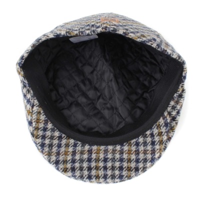 Мъжки вълнен каскет JailJam JA4706, Сиво-син пепит