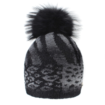 Ladies' Knitted Wool Hat JG5770, Black