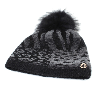 Ladies' Knitted Wool Hat JG5770, Black