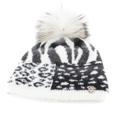 Ladies' Knitted Wool Hat JG5770, White