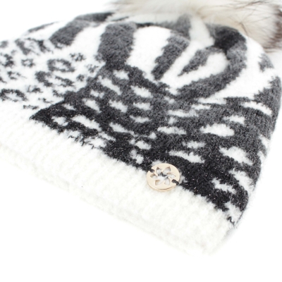 Ladies' Knitted Wool Hat JG5770, White