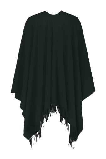 Вълнено пончо Pulcra Stelvio 145х150, Петрол