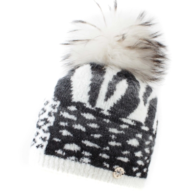 Ladies' Knitted Wool Hat JG5770, White