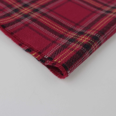 Фин вълнен шал Ma.Al.Bi. MAB517 303/5, 37x180 см, Тъмночервено каре