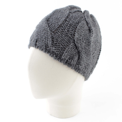 Ladie’s knitted hat with wool and alpaca content HatYou CP1173, Grey
