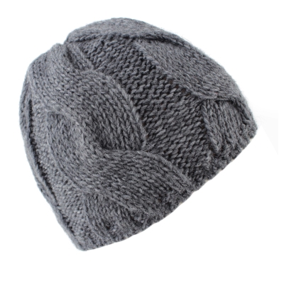 Ladie’s knitted hat with wool and alpaca content HatYou CP1173, Grey