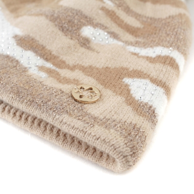 Дамска плетена шапка Granadilla JG5493, Камуфлаж/Златисто