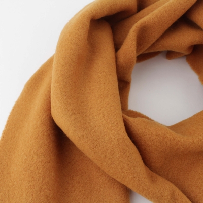 Едноцветен вълнен шал Pulcra Livigno, 30x150 cm, Охра