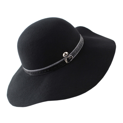 Wide-brim felt hat JailJam JG5247, Black