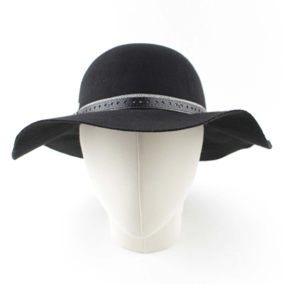Wide-brim felt hat JailJam JG5247, Black