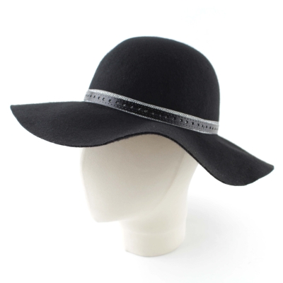 Wide-brim felt hat JailJam JG5247, Black