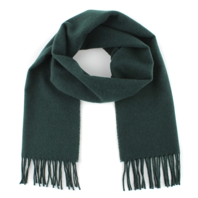 Едноцветен вълнен шал Pulcra Livigno, 30x150 cm, Тъмнозелен
