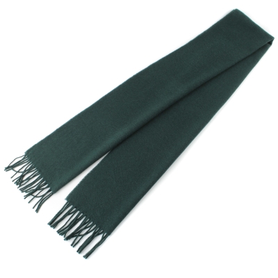 Едноцветен вълнен шал Pulcra Livigno, 30x150 cm, Тъмнозелен