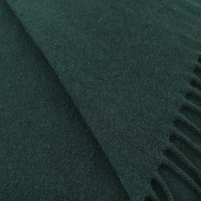 Едноцветен вълнен шал Pulcra Livigno, 30x150 cm, Тъмнозелен