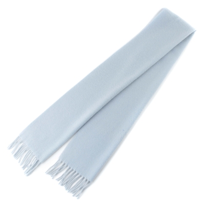 Едноцветен вълнен шал Pulcra Livigno, 30x150 cm, Небесносиньо