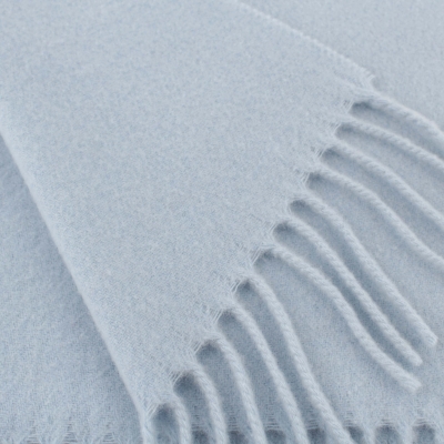 Едноцветен вълнен шал Pulcra Livigno, 30x150 cm, Небесносиньо