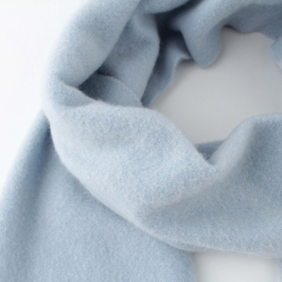 Едноцветен вълнен шал Pulcra Livigno, 30x150 cm, Небесносиньо