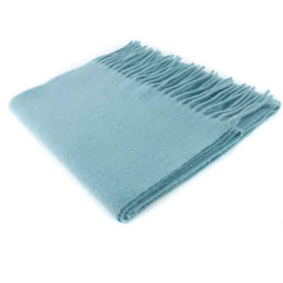 Едноцветен вълнен шал Pulcra Livigno, 30x150 cm, Аквамарин