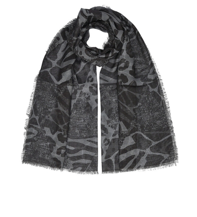 Шал от бамбук HatYou SI2917, 70x190 cm, Сив