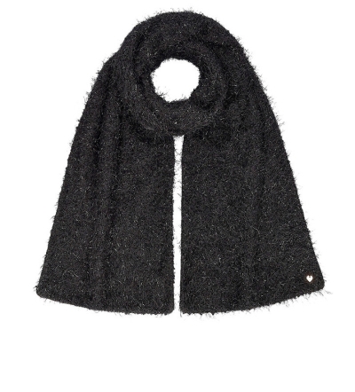 Комплект барета, шал и ръкавици с блестящи нишки HatYou CP4298&SI2898&GL1591, Черен