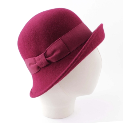 Ladies' felt hat Fratelli Mazzanti FM7897, burgundy
