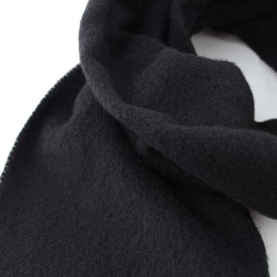 Едноцветен вълнен шал Pulcra Livigno, 30x150 cm, Черен