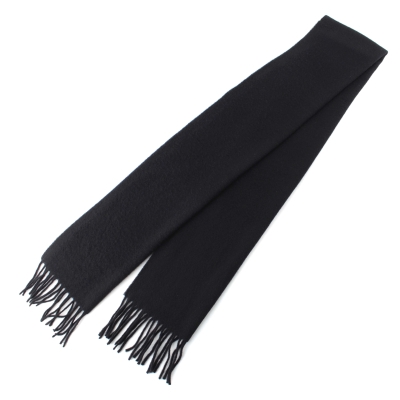 Едноцветен вълнен шал Pulcra Livigno, 30x150 cm, Черен