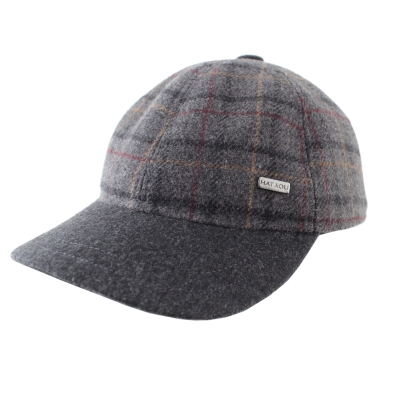 Мъжка вълнена бейзболна шапка с наушник HatYou CP4078, Сив