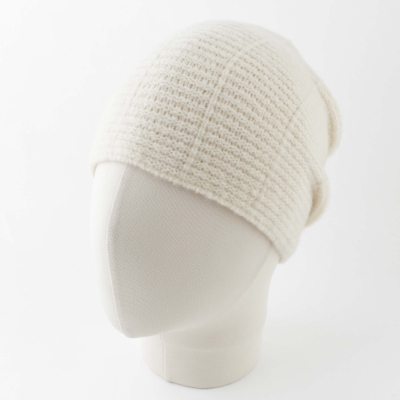 Дамска плетена шапка с високо съдържание на вълна HatYou CP2954, Екрю