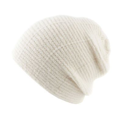 Дамска плетена шапка с високо съдържание на вълна HatYou CP2954, Екрю