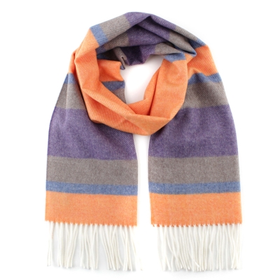 Вълнен шал Ma.Al.Bi. MAB105 134/5, 37х180 см, Оранжев/Лилав