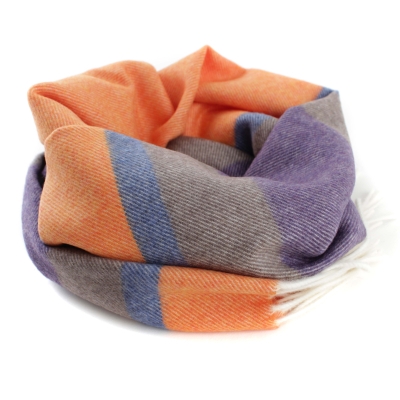 Вълнен шал Ma.Al.Bi. MAB105 134/5, 37х180 см, Оранжев/Лилав
