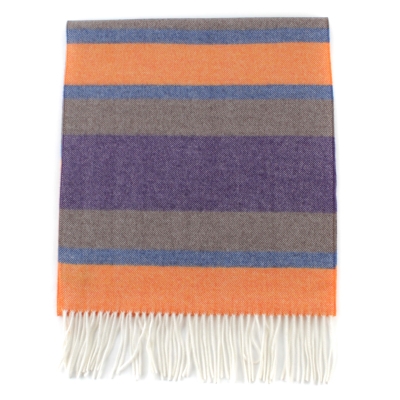 Вълнен шал Ma.Al.Bi. MAB105 134/5, 37х180 см, Оранжев/Лилав
