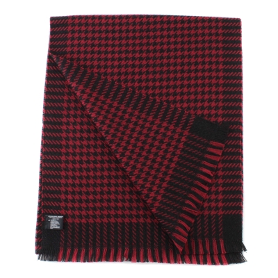 Вълнен шал Ma.Al.Bi. MAB101 125/7, 35x180 см, Черно-червен пепит