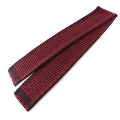 Вълнен шал Ma.Al.Bi. MAB101 125/7, 35x180 см, Черно-червен пепит