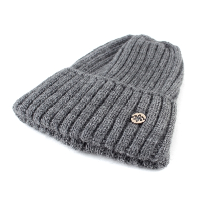 Дамска плетена шапка Granadilla Basic JG5055, Сив меланж