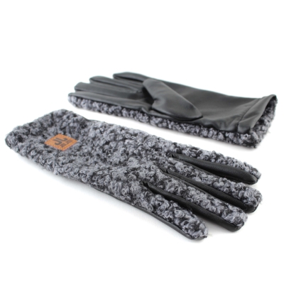 Дамски ръкавици JailJam JA4682, Сив/черен