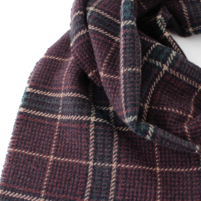 Фин кашмирен шал Ma.Al.Bi. MAB836 103/3, 37x180 см, Бордо каре