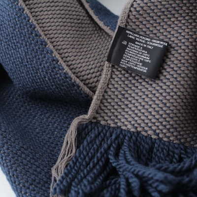 Вълнен шал Ma.Al.Bi. MAB141 12/7, 30х180 см, Син