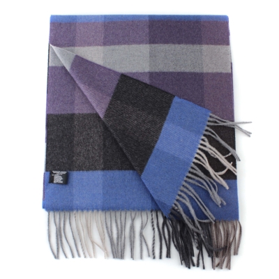 Вълнен шал Ma.Al.Bi. MAB105 131/6, 37х180 см, Кралскосин/Виолетов