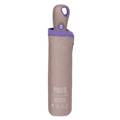 Ladies' Automatic Open-Close Umbrella Perletti Technology 21808, Beige