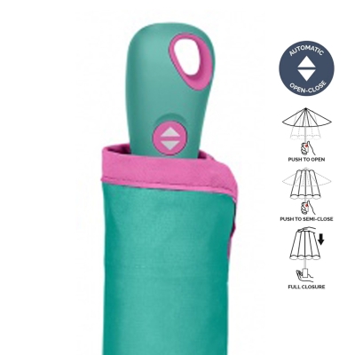 Ladies' Automatic Open-Close Umbrella Perletti Technology 21808, Beige