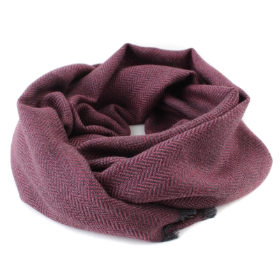 Фин вълнен шал Ma.Al.Bi. MAB140/545/10, 40х180 см, Розово-черно