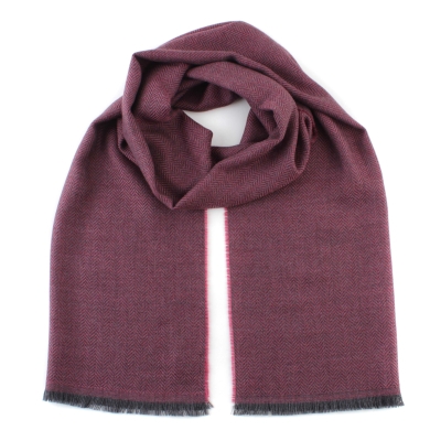 Фин вълнен шал Ma.Al.Bi. MAB140/545/10, 40х180 см, Розово-черно