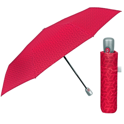 Ladies' Foldable Automatic Open-Close Umbrella Perletti Time 26418, Red