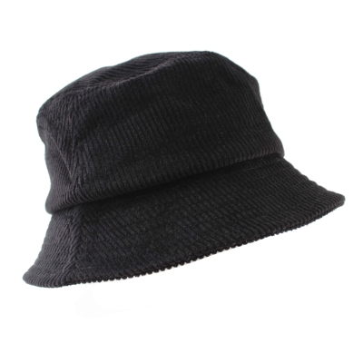 Рибарска шапка от памучно кадифе HatYou | Черна