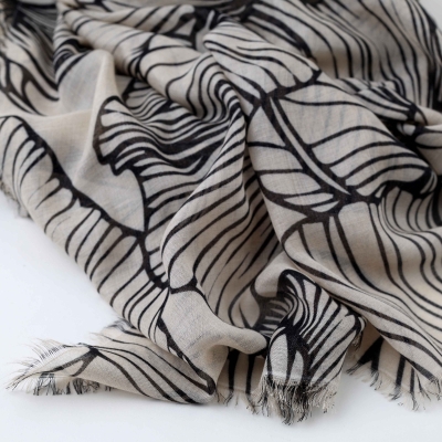 Eșarfă mare și fină din bambus HatYou, 70×190 cm | Bej